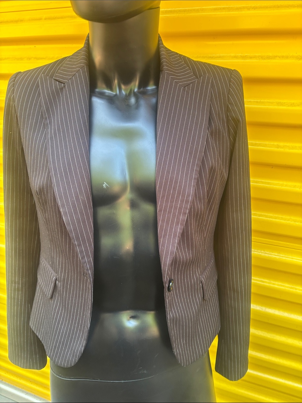 Victoria's Secret Black Pinstripe Womens Blazer Size 8.